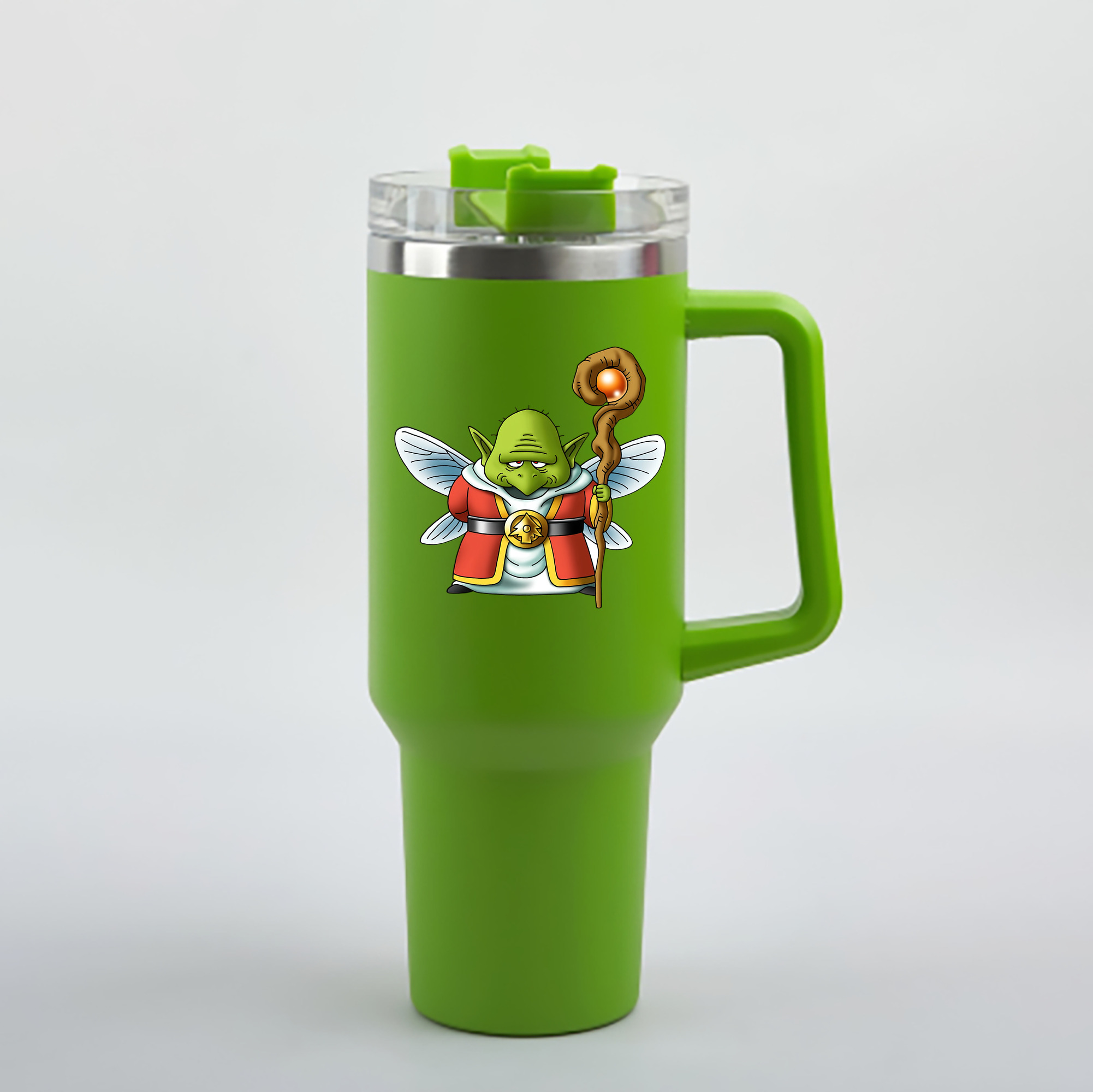 （画像用） ドラゴンクエスト Doragon Kuesuto Dragon Quest 1200mL車用タンブラー - クリスタルステッカー（プラスチックストロー付き）
